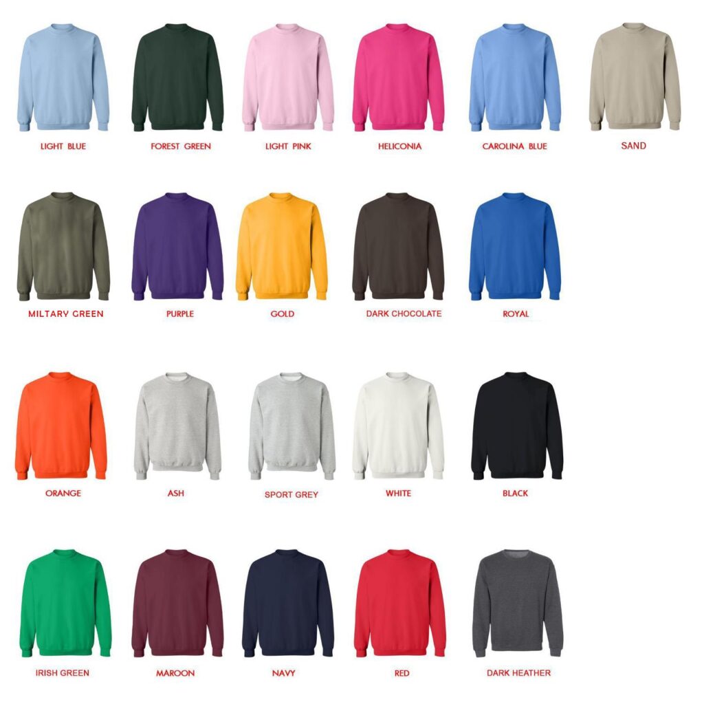 sweatshirt color chart - Blink 182 Band Store