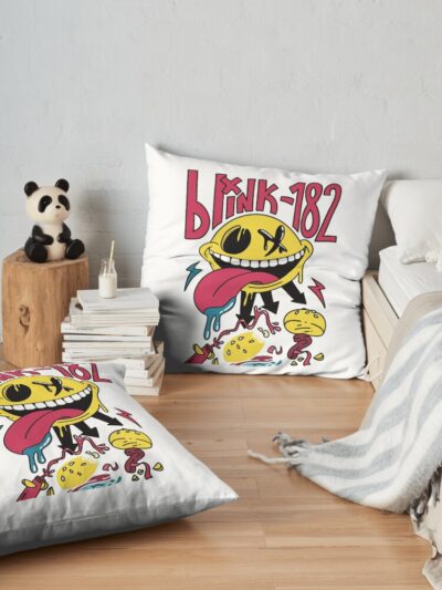Tounge And Xo Throw Pillow Official Blink 182 Band Merch