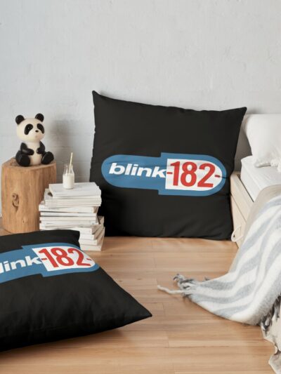 Eyes Blink Some 182 Times Throw Pillow Official Blink 182 Band Merch