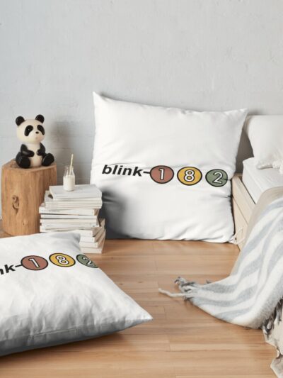 182 The Eyes Keep Blink Throw Pillow Official Blink 182 Band Merch