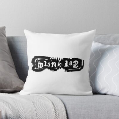 182 The Eyes Blink Throw Pillow Official Blink 182 Band Merch