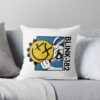 Bunny Smiley Mask Throw Pillow Official Blink 182 Band Merch