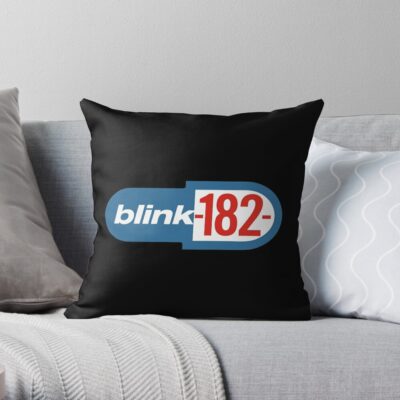 Eyes Blink Some 182 Times Throw Pillow Official Blink 182 Band Merch