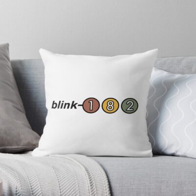 182 The Eyes Keep Blink Throw Pillow Official Blink 182 Band Merch