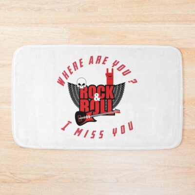 Rock And Roll Where Are You Rock B-182  Redbubble Bath Mat Official Blink 182 Band Merch