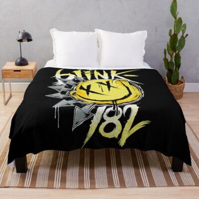 Bl.2Kepik,Blink 182 Maniac, Blink 182 Youtube, Blink 182 Gunge, Blink 182 Tour, Blink 182 Instrument, Blink 182 Throw Blanket Official Blink 182 Band Merch