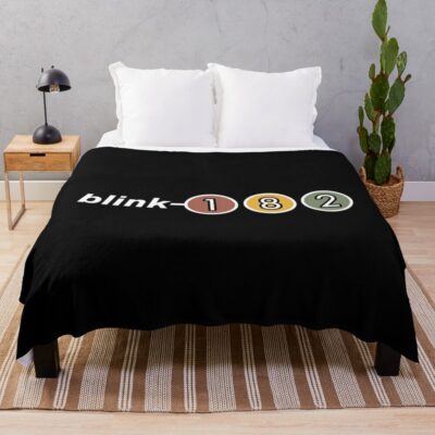 182 Eyes That Blink Throw Blanket Official Blink 182 Band Merch