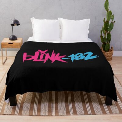 The Eyes Blink Record 182 Times Throw Blanket Official Blink 182 Band Merch
