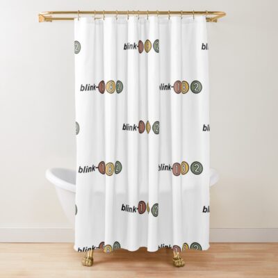 182 The Eyes Keep Blink Shower Curtain Official Blink 182 Band Merch