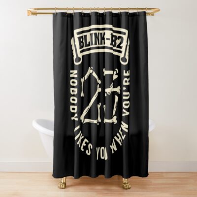 Blink The Eyes 182 Shower Curtain Official Blink 182 Band Merch
