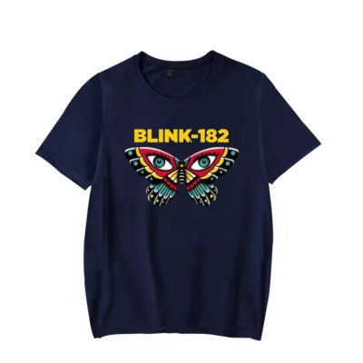 Blink 182 Butterfly Band Logo T Shirt - Blink 182 Band Store